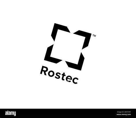 Rostec, rotated logo, white background B Stock Photo - Alamy