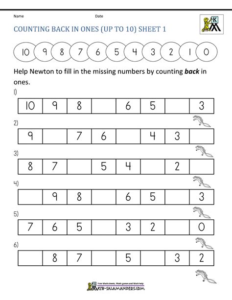 Counting 1-100 Worksheets