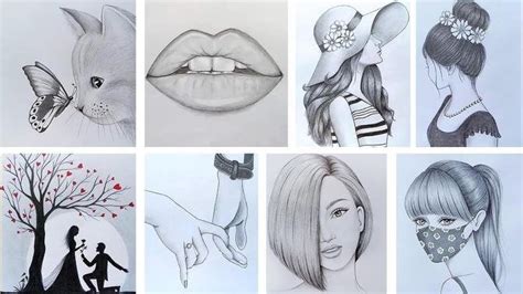 8 easy drawing ideas (Part -5 ) || Pencil sketch Tutorials || Art Videos