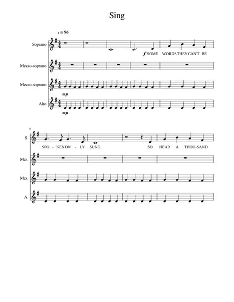 Sing (Gary Barlow) Sheet music for Voice | Download free in PDF or MIDI ...