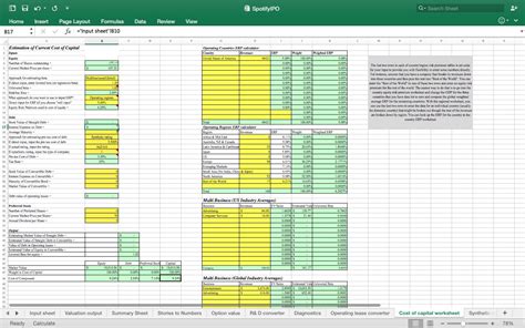 IPO Valuation Excel Model - Spotify - Eloquens