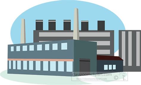 Industrial Factory Icon, Vector Illustration In Flat Style - Clip Art Library