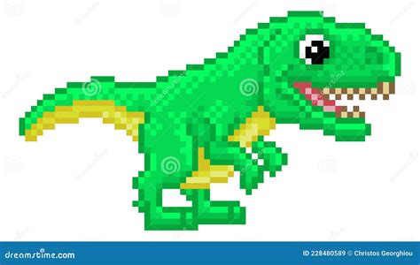 Tyrannosaurus Pixel Art. Dino 8 Bit. Dinosaur Pixelate. Vector ...