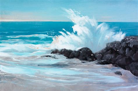Painting Ocean Waves In Watercolor at PaintingValley.com | Explore collection of Painting Ocean ...