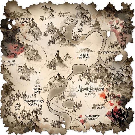 Orc map Fantasy Map Making, Fantasy World Map, Warhammer Fantasy, Fantasy Rpg, Paint Photoshop ...