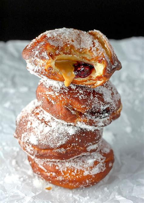 Bakery Style Peanut Butter and Jelly Doughnuts - Baker by Nature