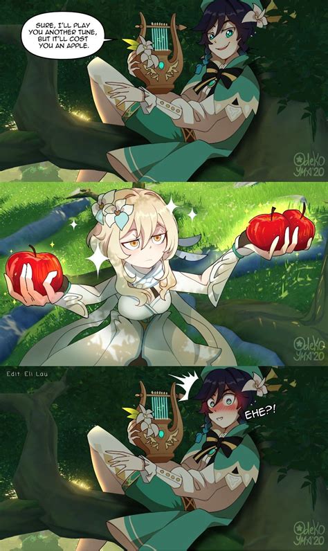 Apples • Lumine & Venti | Anime art, Anime, Anime funny