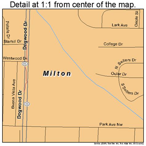 Milton Florida Street Map 1245750