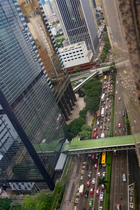 Aerial View of City Buildings and Traffic Jam · Free Stock Photo