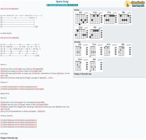 Hợp âm: Space Song - cảm âm, tab guitar, ukulele - lời bài hát | chords.vip