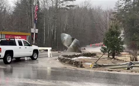 WATCH: One Of Sunday River's Roads Washes Out Due To Heavy Rain - Unofficial Networks