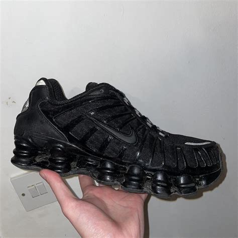 Nike shox TL triple black Size uk 8.5 The more... - Depop