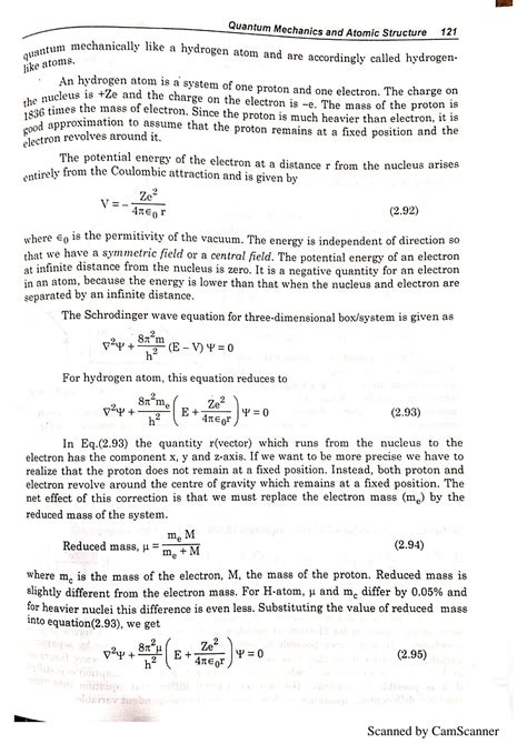 SOLUTION: Applications of scherodinger wave equation - Studypool