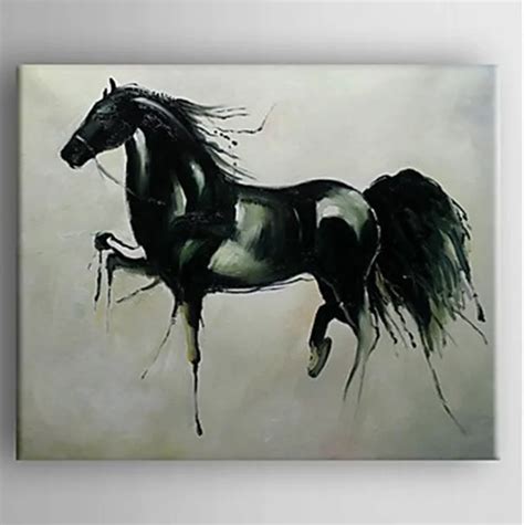 Aliexpress.com : Buy Abstract Acrylic Animal Paintings Black Horse Hand Painted Oil Painting on ...