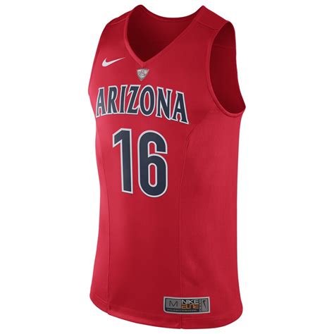 Men's Nike #16 Red Arizona Wildcats Hyper Elite Authentic Performance ...