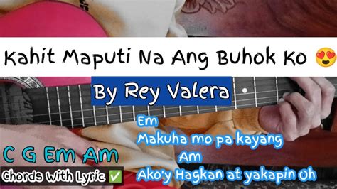 Kahit Maputi Na ang buhok ko (By Rey Valera) Easy Chords Version Guitar Tutorial For Beginners ...