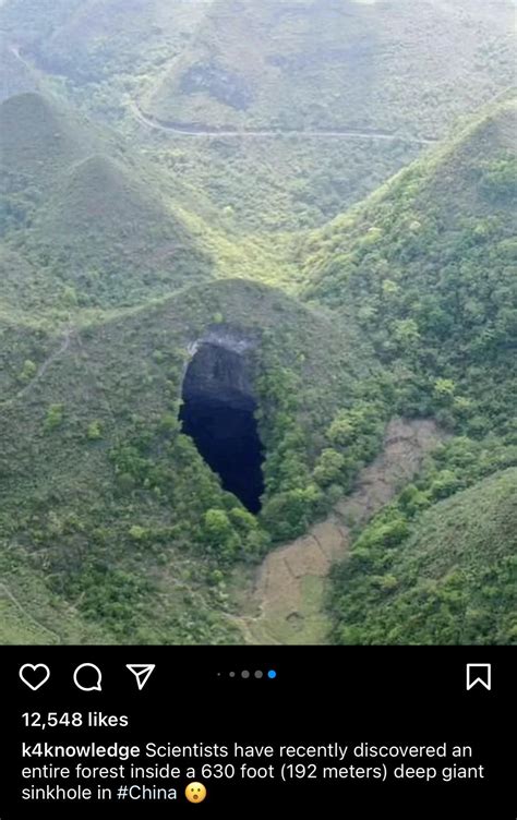 Giant Sinkhole in China🥴 : r/mildlyvagina