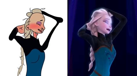 Funny Frozen Let It Go (Elsa) Drawing Meme _ Disney Frozen _ Let it go ...