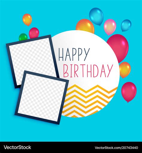 Template Happy Birthday Frame Design - Template Shape Of Cute Wreath Frame Design Elegant Card ...