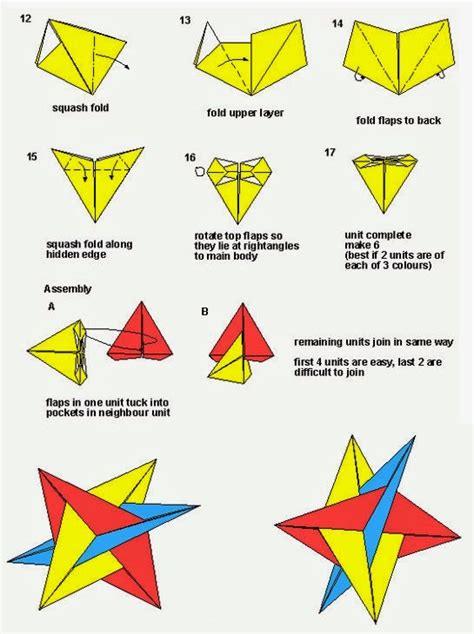 easy origami instructions for kids crafts: modular origami instructions