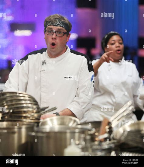 HELL'S KITCHEN, (from left): contestants Bryant Gallaher, Sade Dancy, '4 Chefs Compete/Winner ...