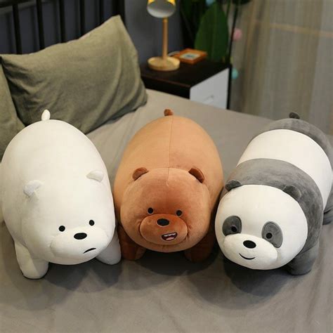 3pcs We Bare Bears Plush Stuffed Dolls Animal Toy Panda Bear Ice Bear Brown Bear Soft Doll | Wish