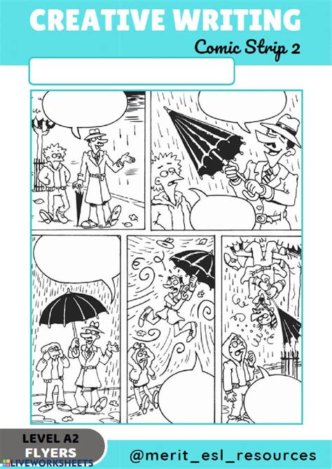 Comic Strip - Write a story: Creative writing pdf exercise | Creative writing ideas, Creative ...