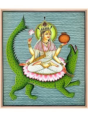 River Goddess Ganga | Exotic India Art