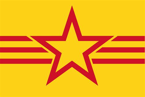 Flag of Vietnam if they made a compromise instead of a war : vexillology