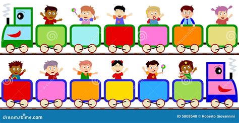 Kids Toy Train Frame Background Royalty-Free Illustration | CartoonDealer.com #49236606