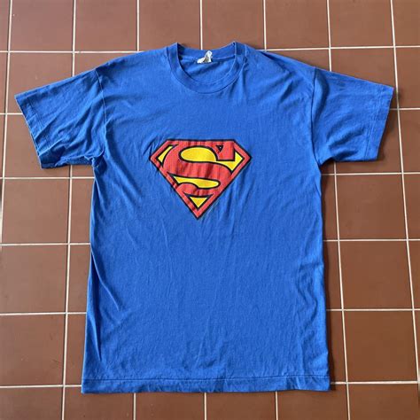 Superman Logo T shirt Vintage 90s Retro Single... - Depop