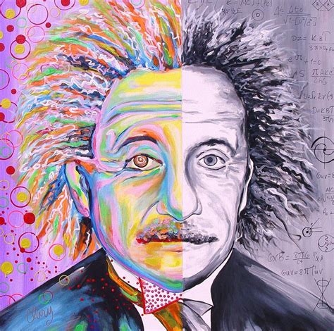 Einstein's Art and Science Painting by Clary Meserve - Fine Art America