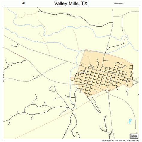 Valley Mills Texas Street Map 4874732