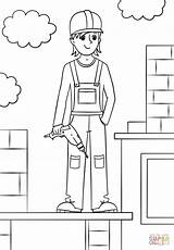 Girl Construction Worker coloring page  Free Printable Coloring Pages sketch template