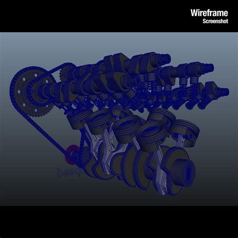 v8 engine work animation obj