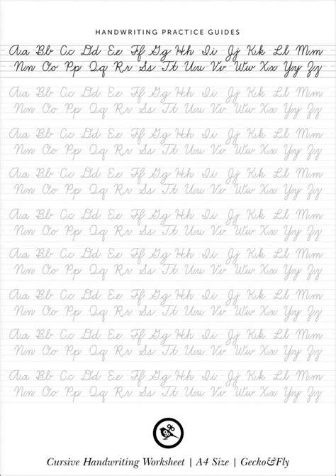 5 Printable Cursive Handwriting Worksheets For Beautiful Penmanship ...