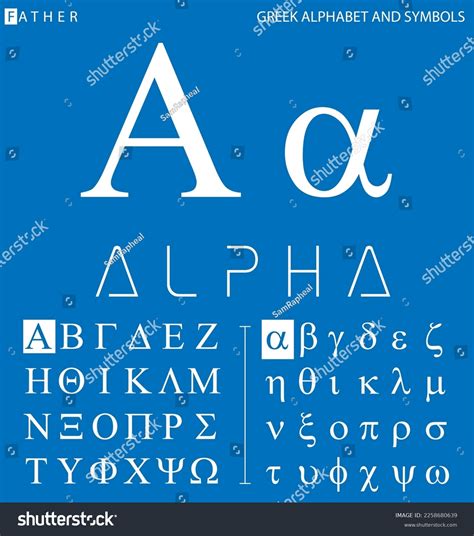 Greek Alphabet Symbols Alpha Letter Pronunciation Stock Vector (Royalty Free) 2258680639 ...