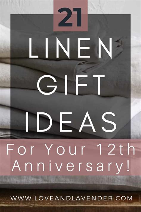 21 Lovely Linen Anniversary Gift Ideas for Your 12th Year