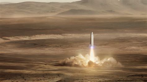 SpaceX BFR spaceship landing on Mars | human Mars