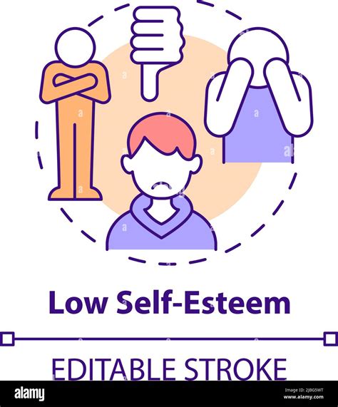 Low self-esteem concept icon Stock Vector Image & Art - Alamy