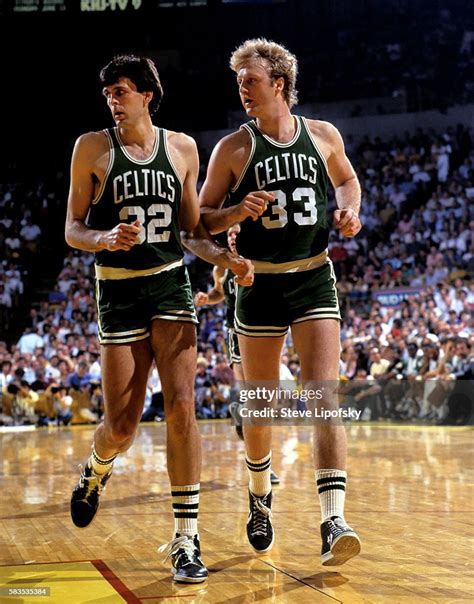 Boston Celtics Kevin McHale and Larry Bird in action vs Los Angeles ...