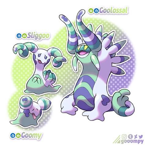 Goomy, Sliggoo, Goolossal by Gooompy on DeviantArt