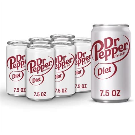 Diet Dr Pepper Soda Mini Cans, 6 pk / 7.5 fl oz - Kroger