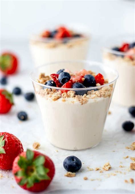 3-Ingredient No Bake Cheesecake Cups {Easy + Healthy}