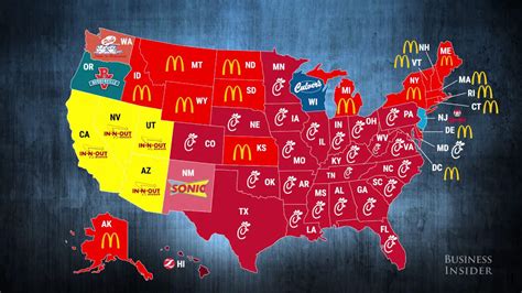 The most popular fast food chains in every state - Vivid Maps