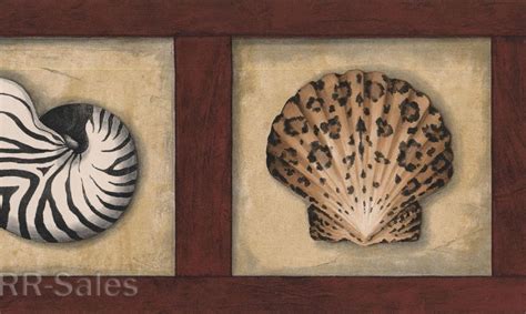 Free download Print Sea Shells Nautical Bath Beach Wall Wallpaper Border eBay [1000x599] for ...