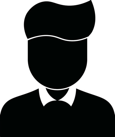 black and white icon of school boy with faceless. 24947032 Vector Art ...