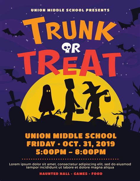 Trunk Or Treat Flyer Template Free