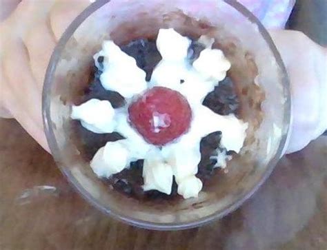 Brownie Mix Mug Cake With Orange Juice and Cream Cheese Frosting on Top ...