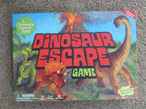 Dinosaur Escape Board Game Kids Learning Skills Counting Memory Sharing ...